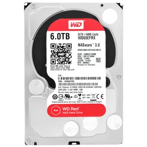 "Western Digital Red 6TB WD60EFRX NASware 3.0 SATA III 64MB 3.5""" - Picture 1 of 5