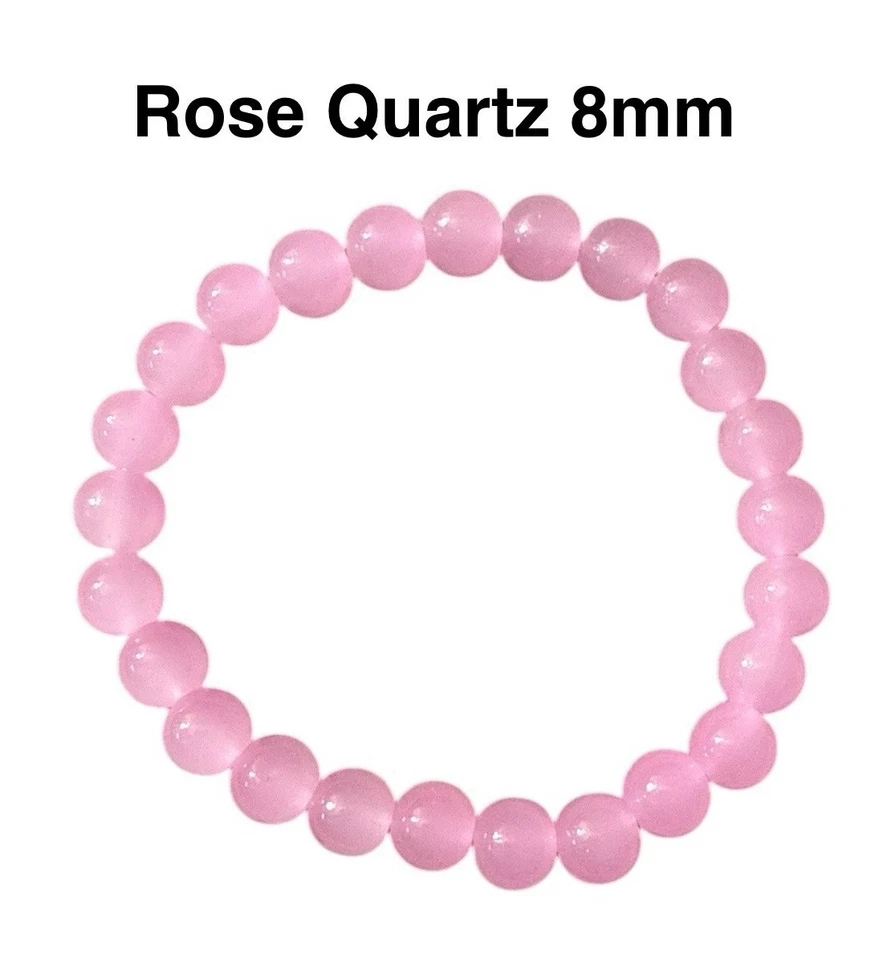 Handmade Mixed Natural Gemstone Round Beads Stretchy Bracelet Reiki Chakra - Image 1 of 1