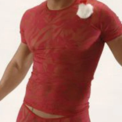 Camiseta Interior Línea Sexy 251ES Collection Rojo Transparente S M L XL - Imagen 1 de 4