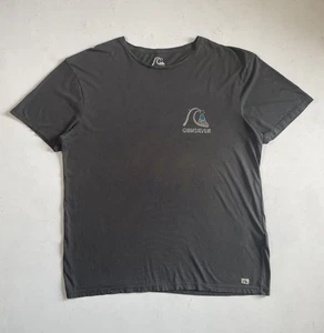 Quiksilver T-Shirt Mens XXL Grey Surf Skate Beach Logo Graphic Print Tee Top - Picture 1 of 7
