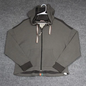 Burton Durable Goods Full Zip Hoodie Medium Gray Womens Aztec Trim - Picture 1 of 6