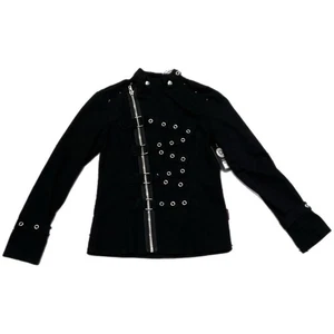 Tripp NYC Gothic Black Buckled Cyber Jacket - Picture 1 of 5