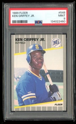 1989 Fleer #548 Ken Griffey Jr. RC *PSA 9* Perfeito Rookie Card Seattle Mariners - Imagem 1 de 2