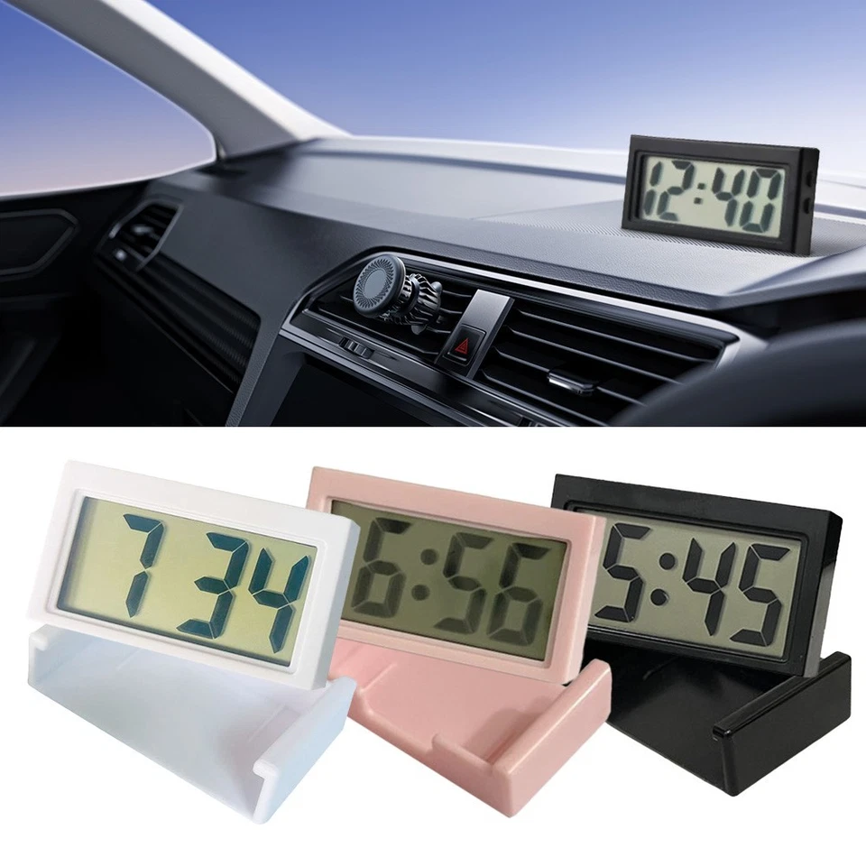 Mini-Digitaluhr Großer Bildschirm Auto Uhr Dashboard Selbstklebende Uhr - Bild 1 von 4