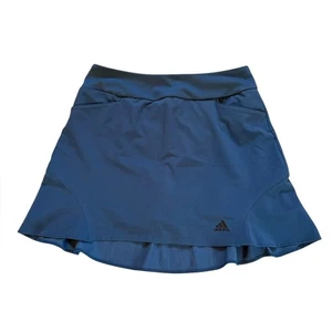 Adidas Advantage Golf Skort Skirt Navy Blue Elastic Waist Pull On Womens Medium - Picture 1 of 11