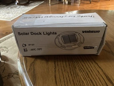 Driveway Dock Lights Volisun 12 pk wireless waterproof outdoor Hardware missing - Image 1 of 3