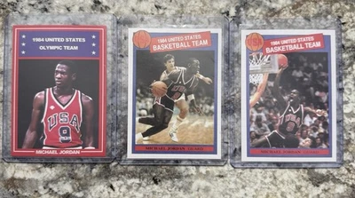 1984 Michael Jordan Team USA Rookie 3 conjunto de cartas - Imagem 1 de 2