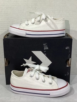 Zapatillas Converse para niños pequeños talla 8 EU 24 blancas de lona C/T A/S OX AJ-1273 Foto 1 de 4