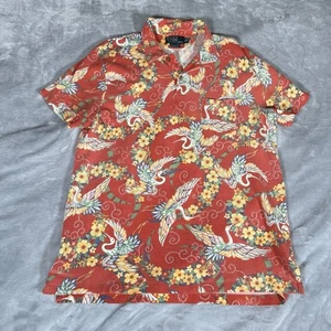 Polo Ralph Lauren Floral Hawaii Poloshirt Herren XL (passt L) Custom Fit Y2K - Bild 1 von 10