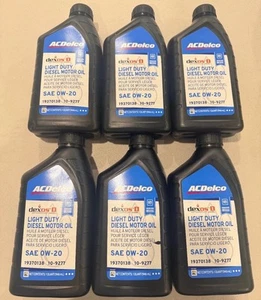 ACDelco GM Original Equipment 10-9277 19370138 dexosD 0W-20 Diesel Motor Oil 6Ct - Picture 1 of 3