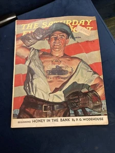 Saturday Evening Post November 8 1941 WWII USA Tank Tattoo Flag San Quentin - Picture 1 of 7