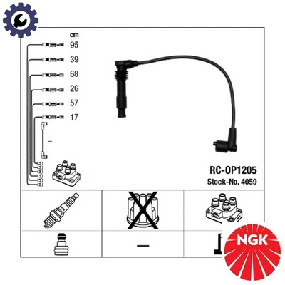 KIT CABLE ENCENDIDO 4059 PARA VAUXHALL OPEL X 25 XE 2.5L X 30 XE 3.0L 6cyl OMEGA Foto 1 de 4