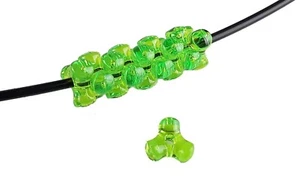 Tri Beads BULK 20,000pcs Green - Hard Transparent Lime Nesting Tri Rigging Bead - Picture 1 of 3