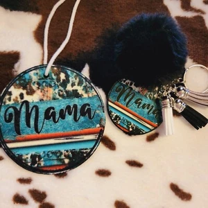 Mama Western Unscented Hanging Car Air Freshener Keychain Set Gift Bundle - Imagen 1 de 1