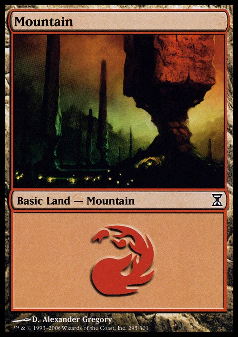 Mountain (295) - Foil ~ Lightly Played Time Spiral MTG Magic UltimateMTG Land Ca - Image 1 of 1