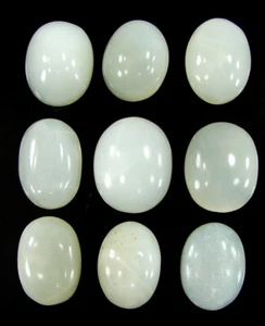 174.95 Ct Natural Moonstone Loose Gemstone 19-21 mm Cabochon 9 Pcs Lot - 61479 - Picture 1 of 2