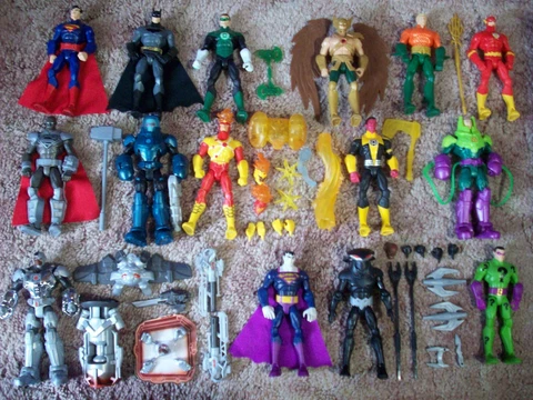 DC Total Heroes Figure LOT Firestorm Cyborg Black Manta Riddler MORE Mattel 2013 Cover