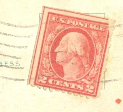 USA 2c Washington CENTER LINE Stamp Solo on ARMY CANTONMENT Post Card 1918 - Image 1 of 3