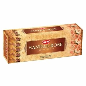 Hem Sandal Rose Incense Stick Natural Hand Rolled Fragrance Agarbatti 120 Sticks - Picture 1 of 5