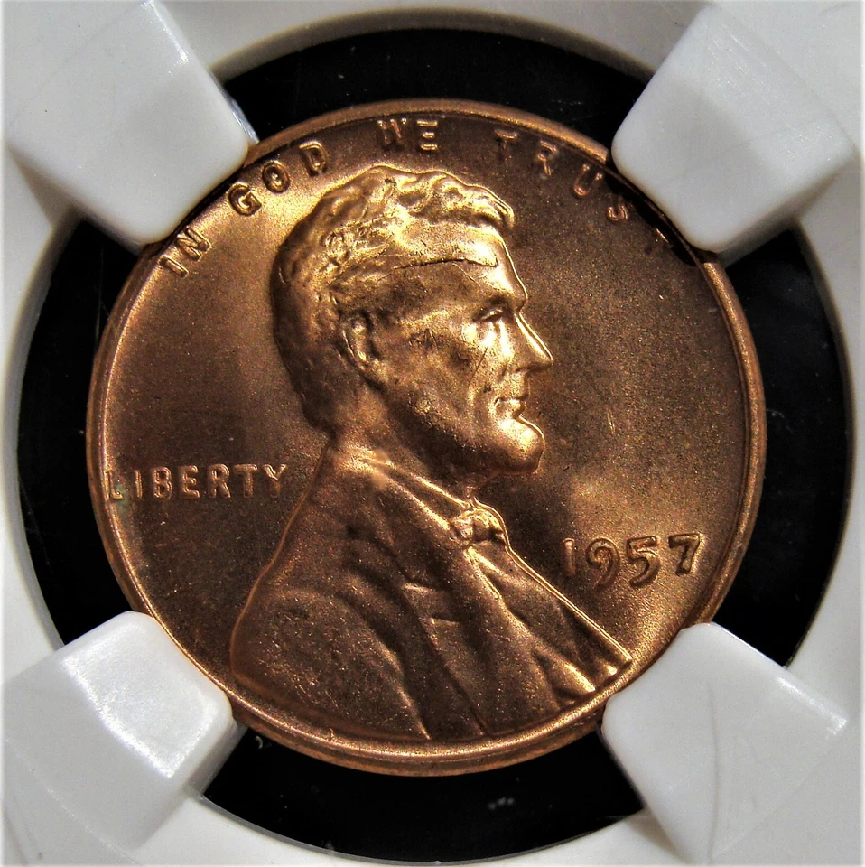 1957 1C MS 67 Red NGC. RARE - Image 1 of 4