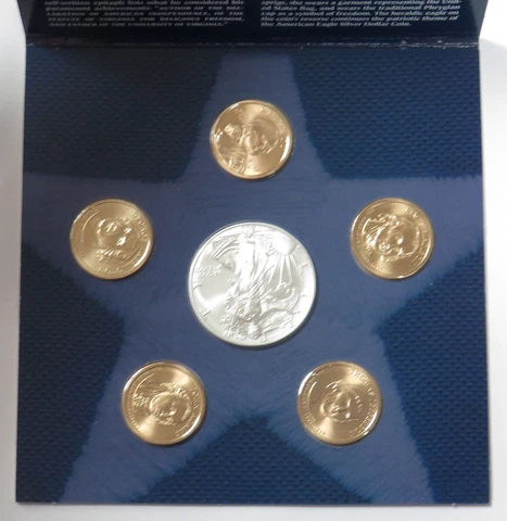 2007 SILVER UNITED STATES MINT ANNUAL UNCIRCULATED DOLLAR COIN SET Cover