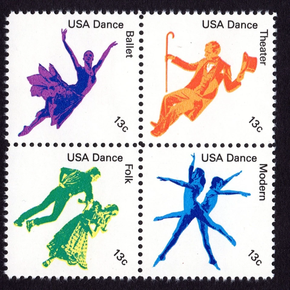 Scott #1752a American Dance (Ballet) Block of 4 Stamps - MNH - Image 1 of 1