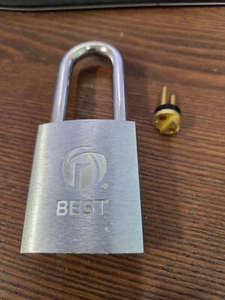 BEST 21B772L PADLOCK—5/16"x2" Shackle—Non-Key Retained—Less SFIC Core - Picture 1 of 1