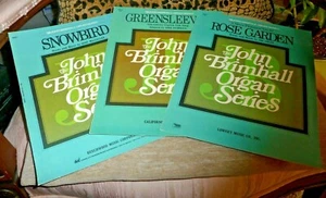 Lotto 3 fogli JOHN BRIMHALL ORGAN SERIES Rose Garden, Greensleeves & Snowbird 1971 - Foto 1 di 2