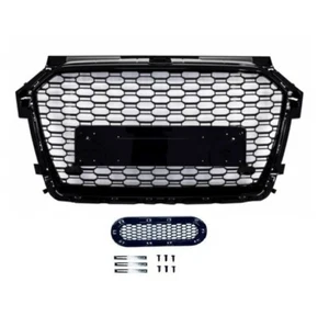 Calandra griglia radiatore Audi A1 8X 2015-2018 nido d'ape nera lucida RS look - Imagen 1 de 5