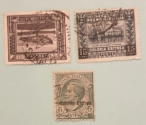 3 Francobolli Timbrati Italia Colonie. - Foto 1 di 1