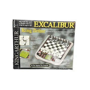 Excalibur King Arthur Advanced Electronic Chess Game Set Complete Tested Vintage - Picture 1 of 10