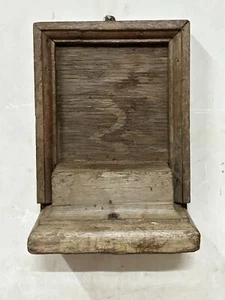 ANTIGUO ESTANTE ESPEJO SOPORTE MADERA COLGANTE PARED ÚNICO TALLADO A MANO VINTAGE. (WS.2) - Imagen 1 de 15