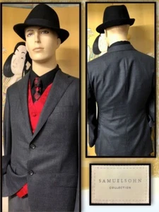 Samuelsohn SB Giebel Herren grau 38S Super 130s Wollblazer Sportmantel 382462 - Bild 1 von 11