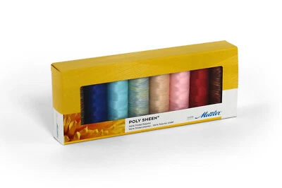 Mettler Poly Sheen 100% Polyester Kids 8 Pack Sewing Thread Embroidery Crafts - Image 1 of 2