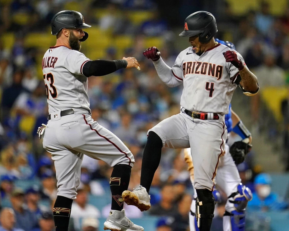 8x10 Photo CHRISTIAN WALKER & KETEL MARTE Arizona Diamondbacks MLB Baseball - Image 1 of 1