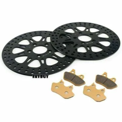 Pastillas de rotores de freno delanteros de 11,5" para Harley Touring Electra Glide FLHT FLHTC 00-07 Foto 1 de 4
