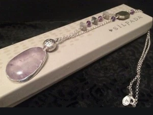 NEW SILPADA Sterling Silver Amethyst "ULTRA VIOLET" Pyrite Necklace N3119 - Picture 1 of 12