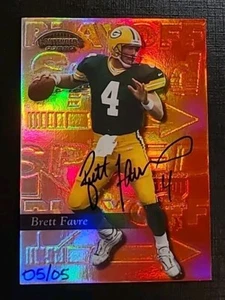2001 Brett Favre Playoff Speed Honor Roll 1999 Contenders SSD Auto 5 /5!!! - Picture 1 of 6