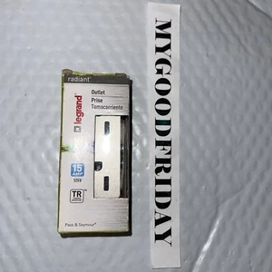 P&S Nickel Tamper Resistant Decorator Receptacle Outlet 15A 885-TRNICC12 - Picture 1 of 6
