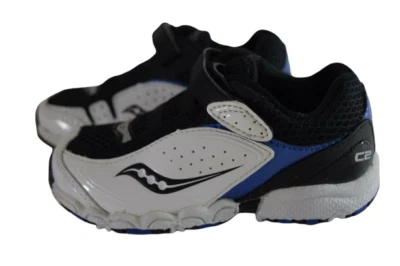 Saucony Boys Toddler Shoes Running Leather White Blue Black Sneakers 6.5 M - Image 1 of 4