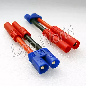 EC3 Stecker auf 4mm HXT Buchse 12AWG !!! Adapter Lade Kabel LiPo Akku - Picture 1 of 1