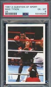 Mike Tyson 1987 A Question of Sport UK Boxing Rookie Card RC Graded PSA 6 - Picture 1 of 2