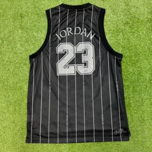 Nike Jordan Essentials All Over Print Basketball Jersey Black Men's Size Medium - Picture 1 of 7