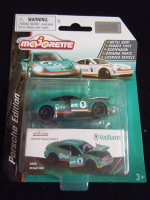 2023 MAJORETTE Porsche Edition PORSHE TAYCAN TURBO S Green With Collector Box - Image 1 of 2