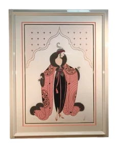 Erte "Modern Harem II" Silkscreen Edition, autographed and framed - Picture 1 of 14