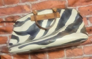 Dooney & Bourke Florentine ZEBRA ANIMAL Print Leather Tote Handbag GUC - Picture 1 of 3