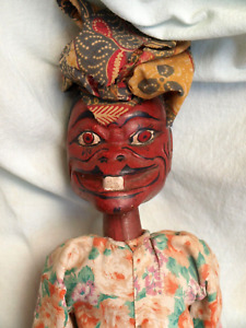 RARE MARIONNETTE ANCIENNE RITUELLE BOIS INDONESIE MYTHOLOGIE Asian art DIVINITE