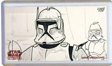 CLONE TROOPER 2009 TOPPS STAR WARS CLONE WARS WIDEVISION SKETCH - TED DASTICK JR