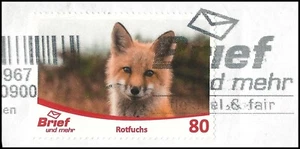 Rotfuchs - 80 Cent - gestempelt auf Briefstück - Brief und mehr - Picture 1 of 1
