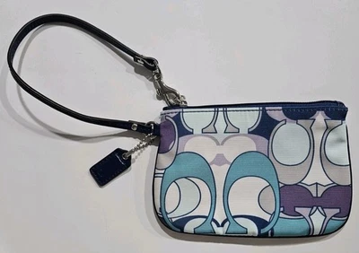 Vintage Coach Daisy Kyra Daisy Multicolor Scarf Print Wristlet Wallet - Image 1 of 4